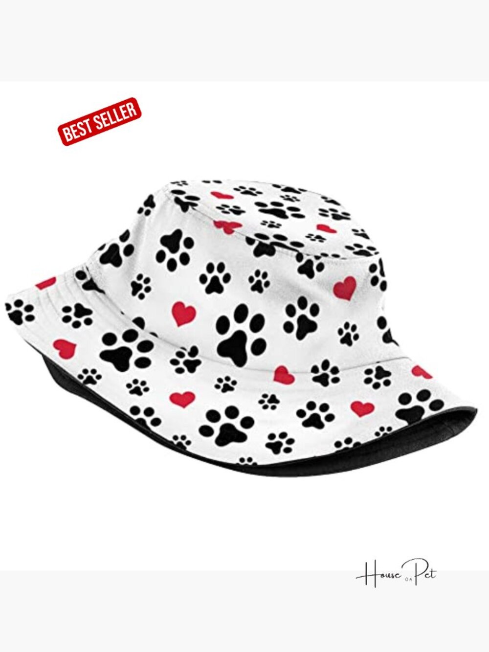 Polyester Bucket Hat with Animal Print, Packable Sun Hat for Outdoor Activities - Picture 2 of 6